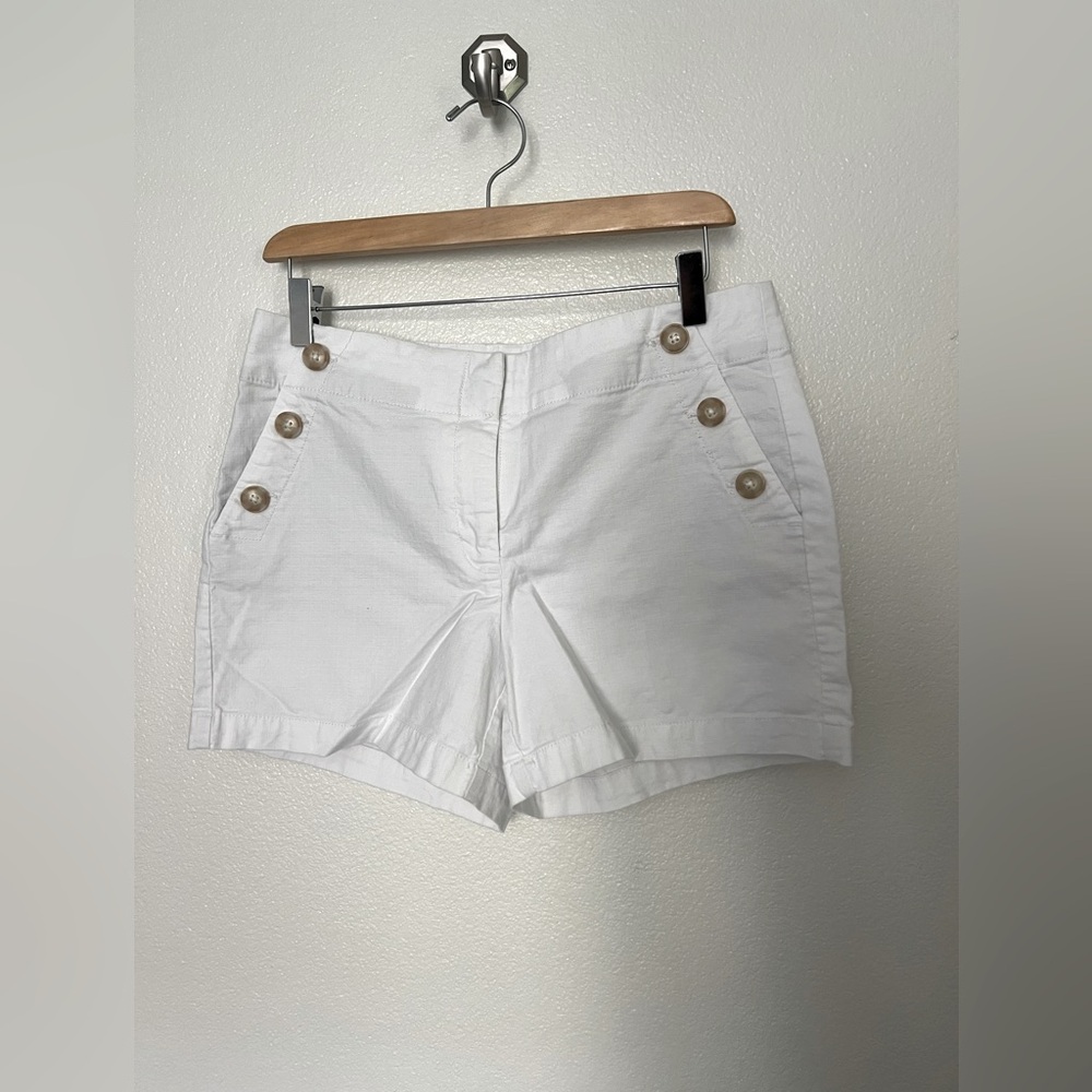 LOFT White Bermuda Shorts Classic Summer Style